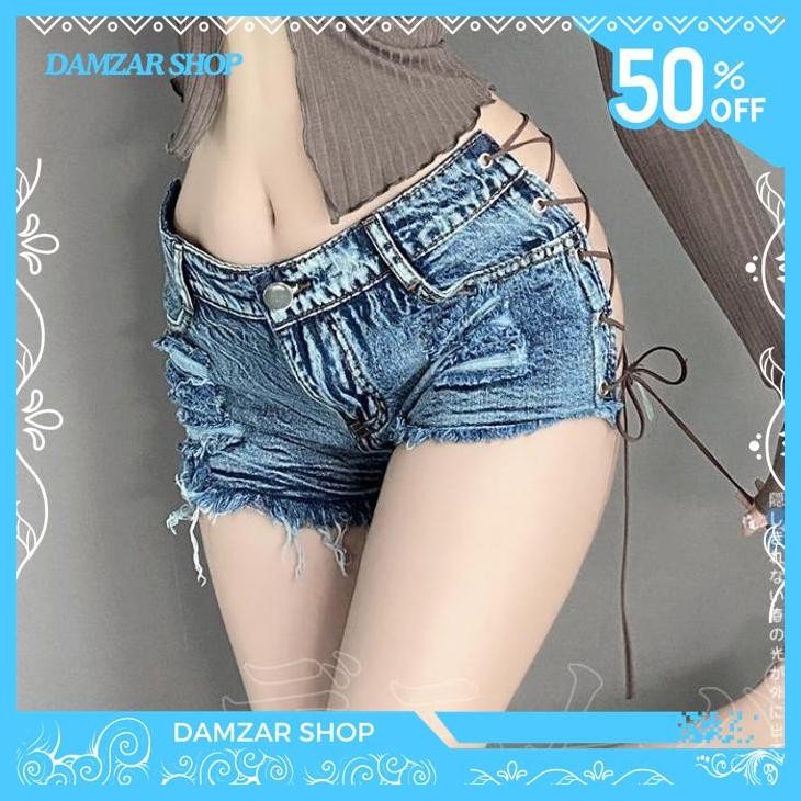 CELANA PENDEK DENIM OPEN CROTCH LOW WAIST CELANA PENDEK JEANS B029 PRODUK TERBAIK