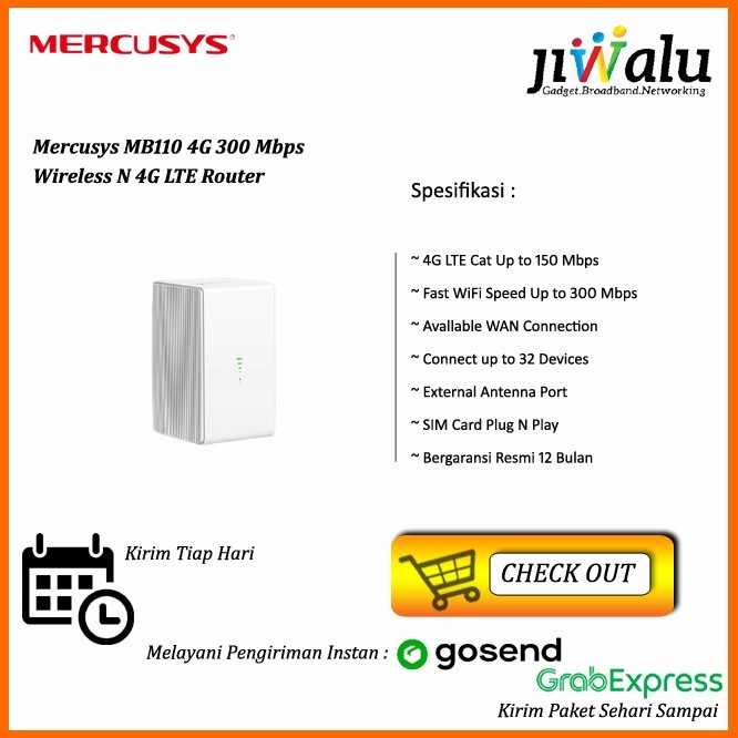 Modem Router Mercusys MB110 4G LTE Unlock All Operator