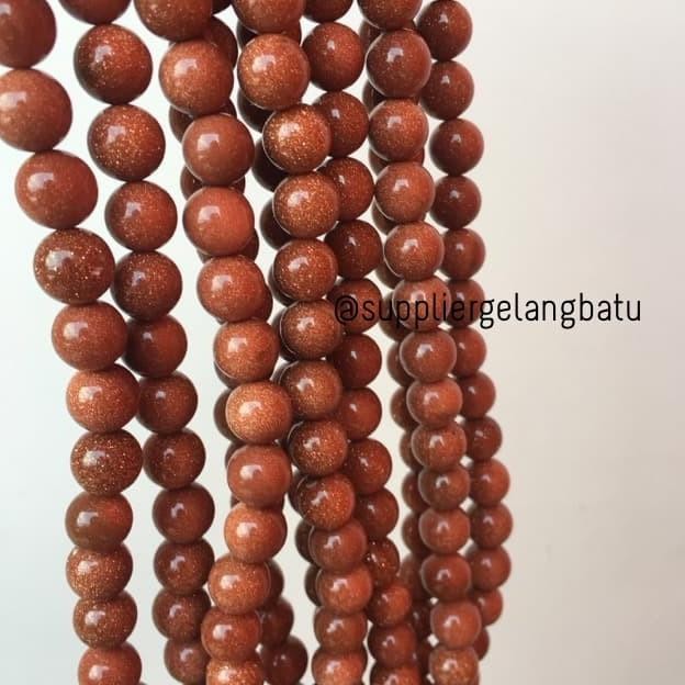 

bahan gold sand stone batu pasir emas kalung craft diy gelang 10mm