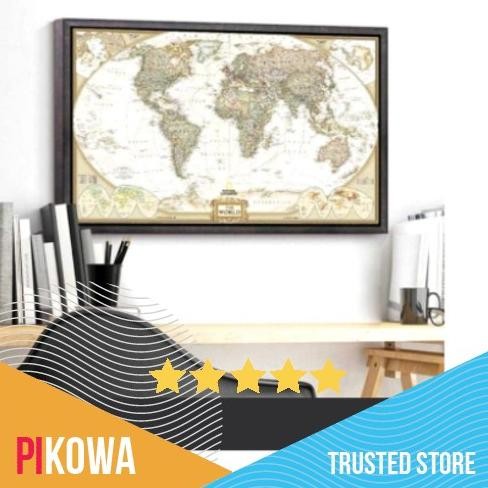 

TERBARU PETA DUNIA DETAIL BENUA NATIONAL GEO / POSTER DINDING / MAP WORLD INDO !!!!!