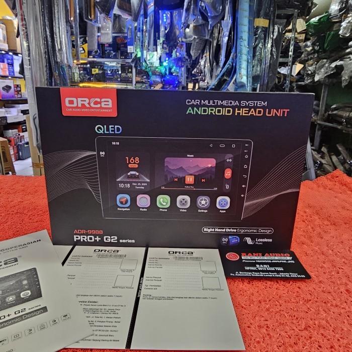 Head Unit Android ORCA QLED PRO+ G2 SERIES ADR-9988 RAM 6GB/128GB 9 in