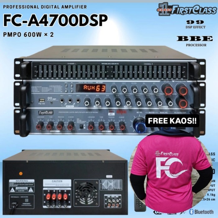 Amplifier Firstclass FC A4700 DSP FCA 4700DSP 4700 BBE processor 99dsp