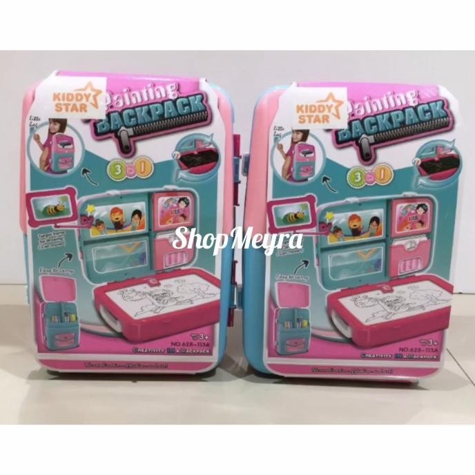 

Kiddy Star Painting Backpack Pink / Green - Alat Lukis Anak