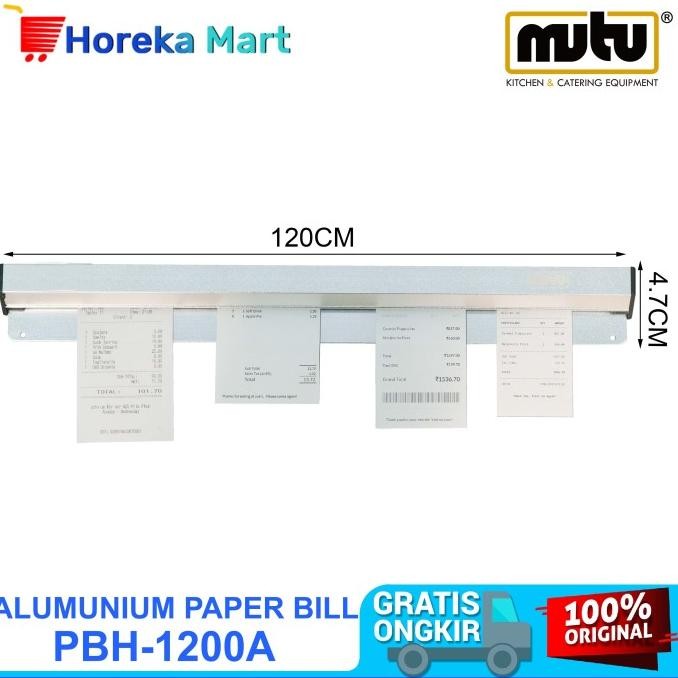 

TERBARU - Paper Bill / Bill Holder Alumunium Panjang 120CM PBH-1200A Mutu