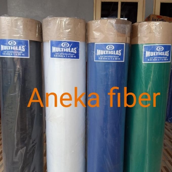 fiber Multiglas, plastik penutup pagar polos (1 roll = 50 meter)