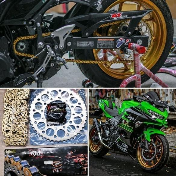 ORIGINAL GEAR SET NINJA 250 FI RANTAI NINJA 250 KARBU GEAR KAWASAKI