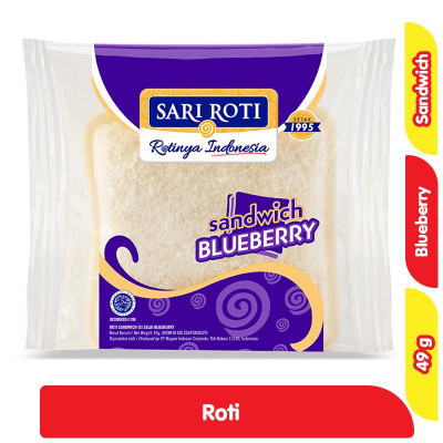 

Sari Roti Sandwich Isi Selai Bluberi 49 g