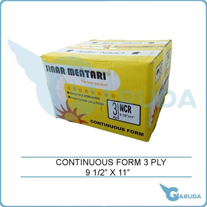 

NEW Continuous Form / Kertas Komputer Paper Print 9 1/2" x 11" 3 ply (K3)