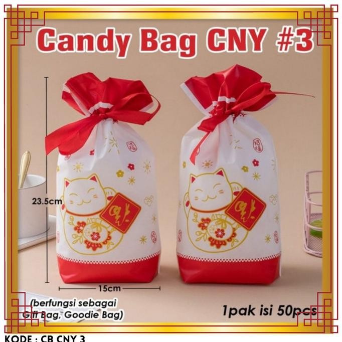 

NEW PRODUK CANDI BAG CNY CAT / PLASTIK KEMASAN PITA / IMLEK GIFT BAG (50 PCS) !!!!!