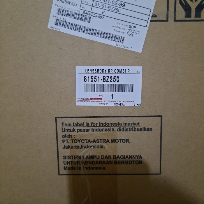 Stoplamp Grand Avanza Veloz 2016 2017 2018 Original Toyota