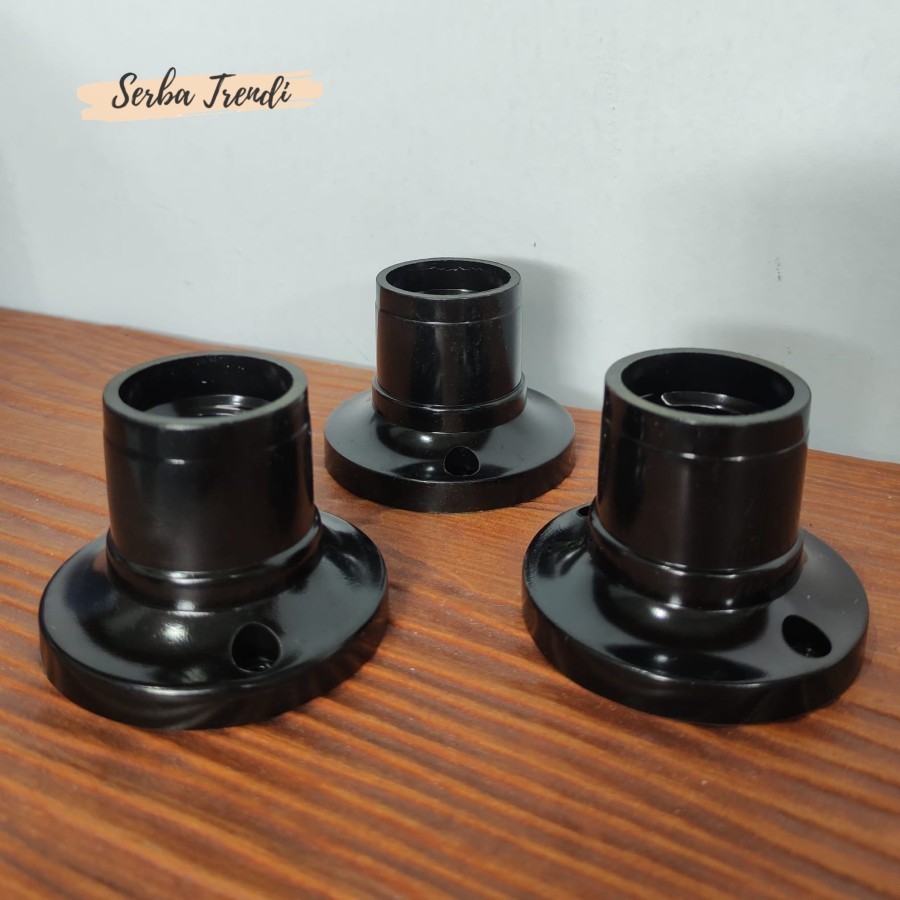 FITTING RUMAH LAMPU PLAFON HITAM