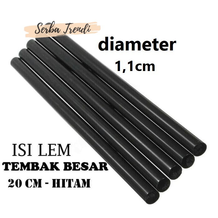 

Lem Bakar 7mm Hitam Isi LemTembak Hitam black Refill Glue Gun Keci