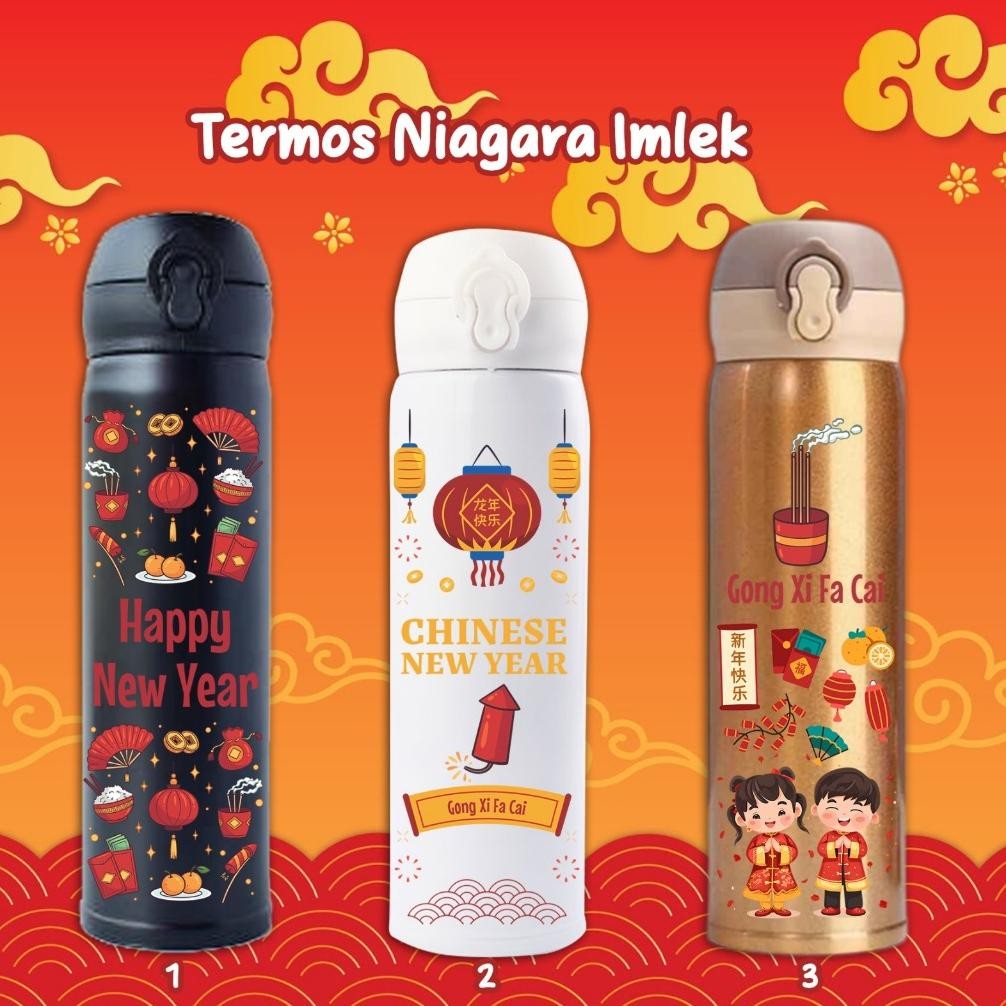 Hampers Termos Imlek /  Christmas / Natal / Lebaran /  Imlek /  Natal / Lebaran Satuan / Bijian / Ec