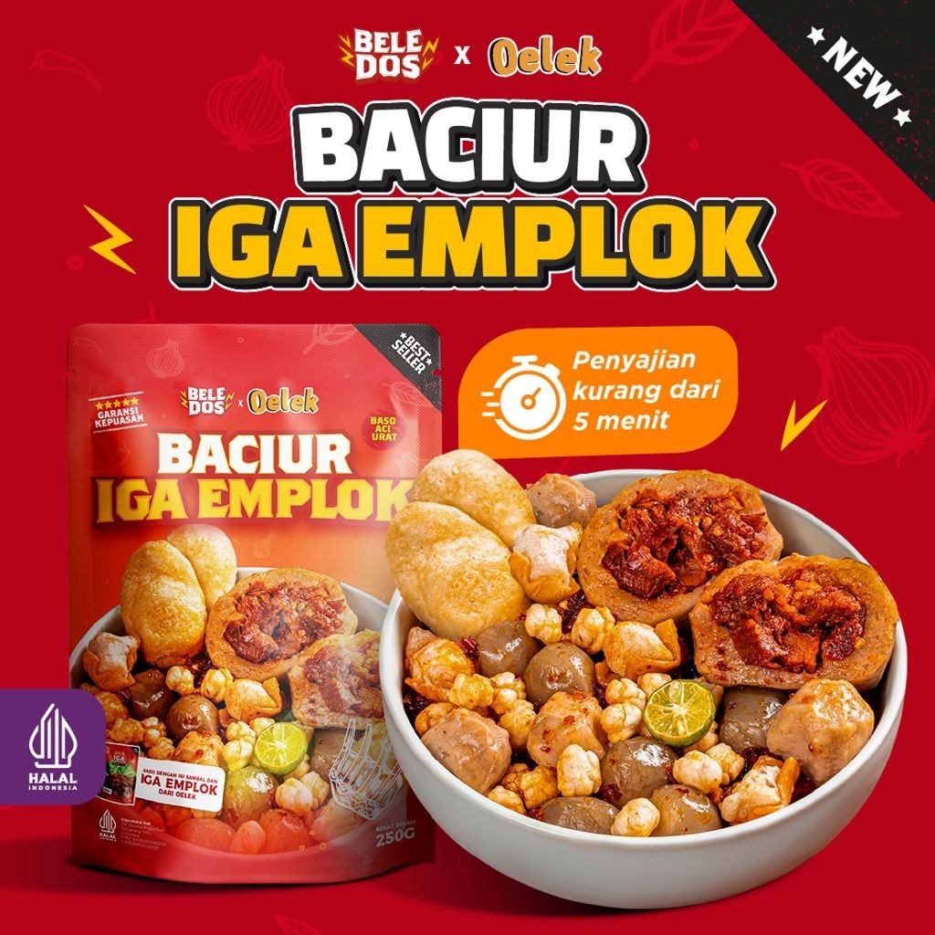 

Beledos Baciur Iga Emplok 250 Gram dengan Sambal Taichan