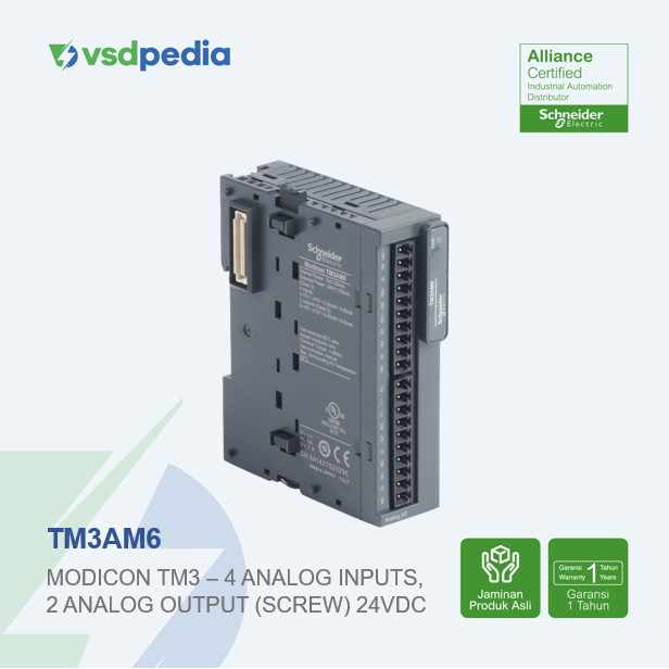 Murah SCHNEIDER Module TM3 - 4 AI 2 AO TM3AM6 Non COD