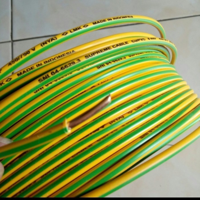 HEMAT Kabel Listrik TUNGGAL GROUNDING SUPREME NYA 4MM Nya 4mm 1x4mm Meteran