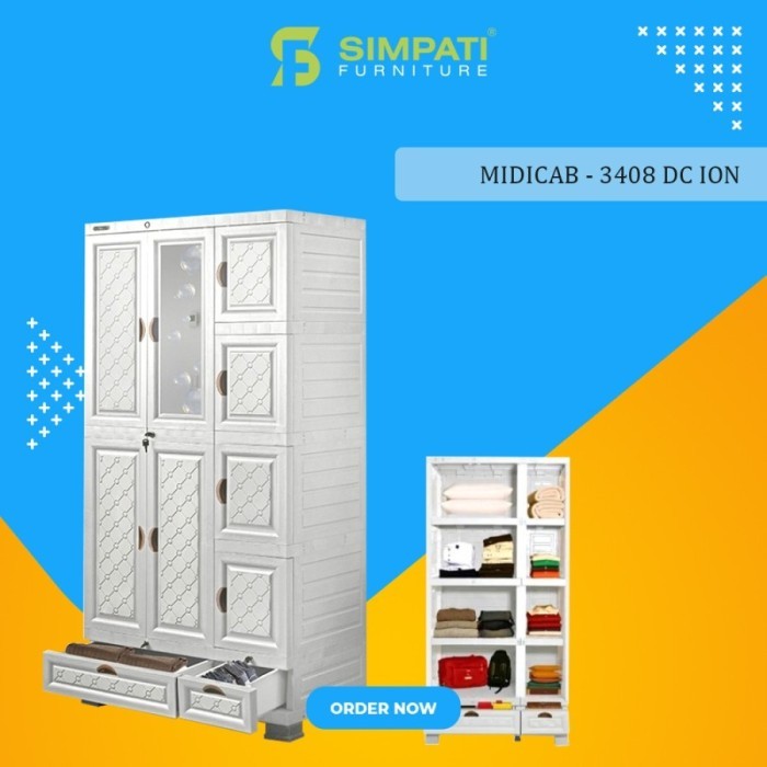 Lemari Plastik Akako Elegant 3 Pintu