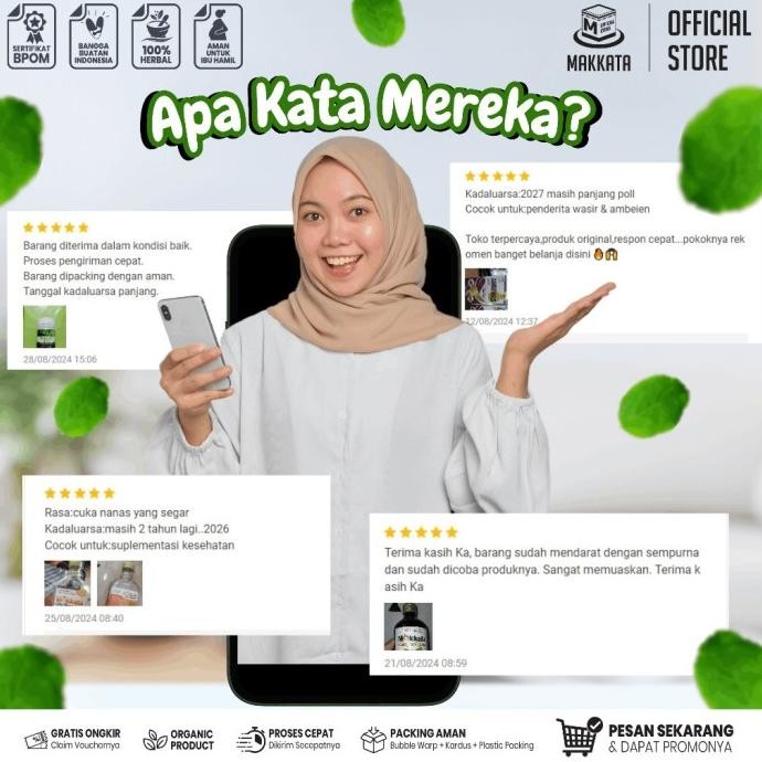 

New MAKKATA Cuka Nanas Makkata Cuka Nanas Tahan Suhu Ruangan Organic With The Mother Cuka Sari Nanas