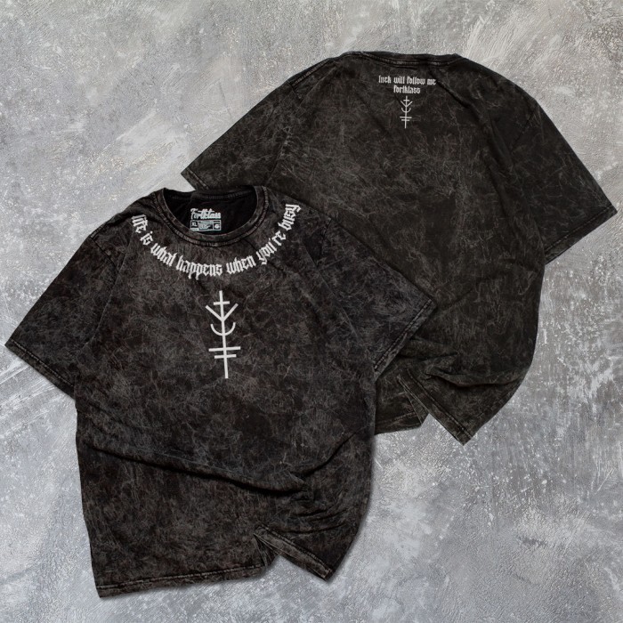 FONT Kaos Snow Kaos Wash Kaos Pria Lengan Pendek Sablon Atasan Tshirt