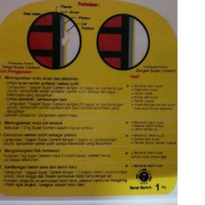 Promo Super cement semen lem beton perekat beton COD