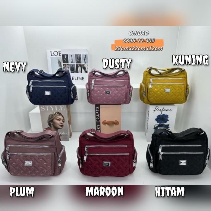 Tas Selempang Ori Chibao Kanvas Bordir Cb8896 6Res