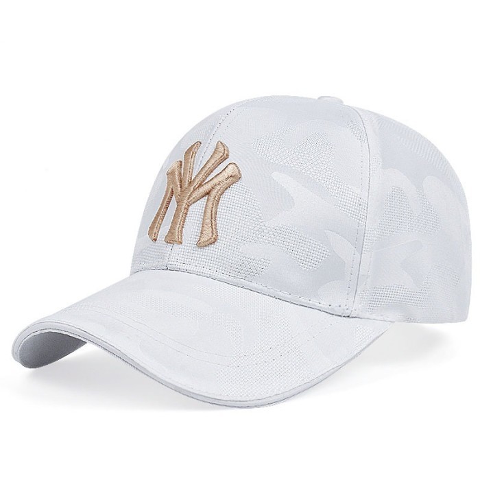 [TERBAIK DI SHOPEE] Baseball cap : NY CAMO - Topi baseball topi golf topi pria topi wanita - WHITE D