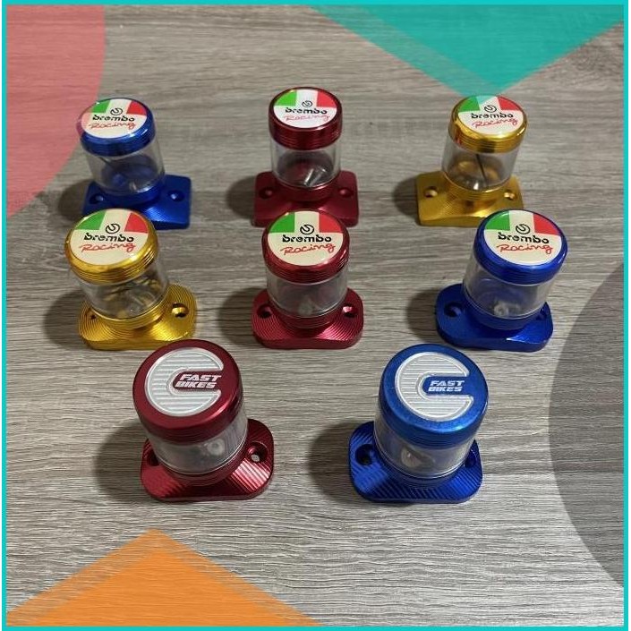 TUTUP MINYAK REM DEPAN CNC TABUNG KACA MODEL STEMPEL YAMAHA NMAX AEROX