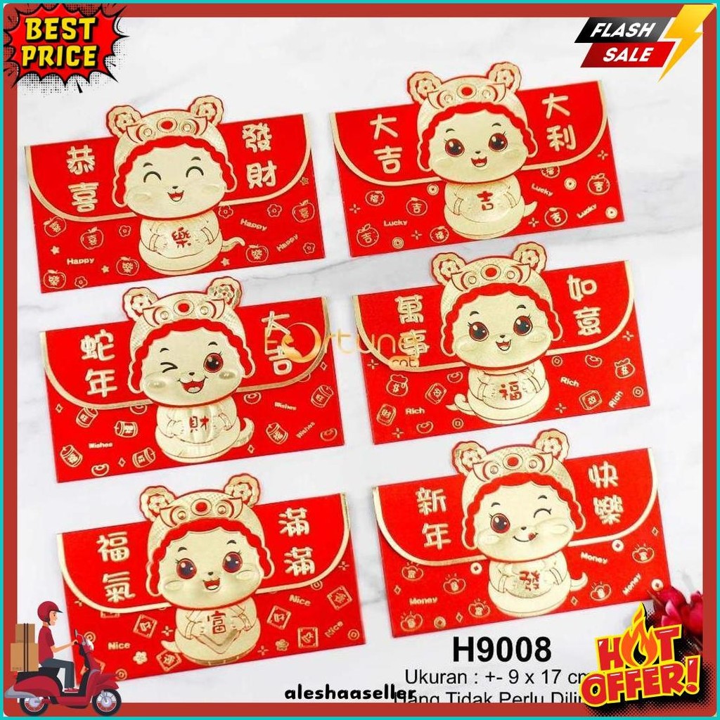 

Angpao Imlek 2025 Ular Kartun Kuping 3D Kertas Chinese New Year Hong Bao Red Envelope Terbaru (Lagi Viral)