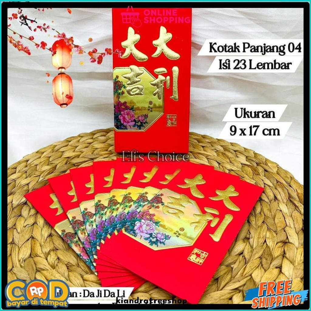 

Angpao Imlek Pendek & Panjang Kemasan Kotak Karton Isi 23 Lembar / Angpau Sincia Fu 2025 (6.6)