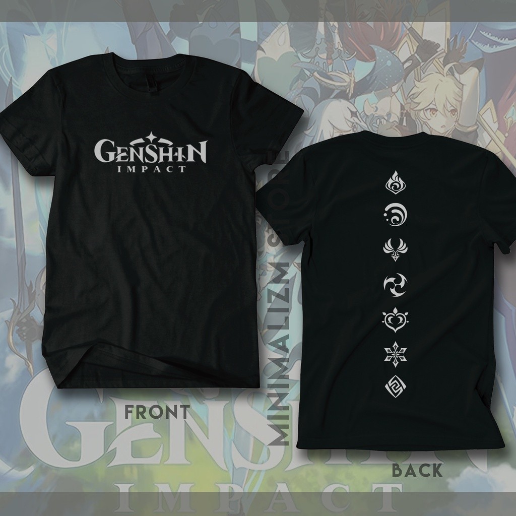 BAJU KAOS GENSHIN IMPACT TERBARU TSHIRT ANIME GAMING