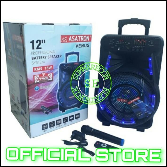 TERMURAH SPEAKER PORTABLE ASATRON 12 INCH ASATRON VENUS !!!!!!