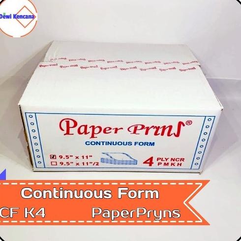 

Kertas Continuous Form 9,5" x 11" 4 PLY NCR K4 PaperPryns