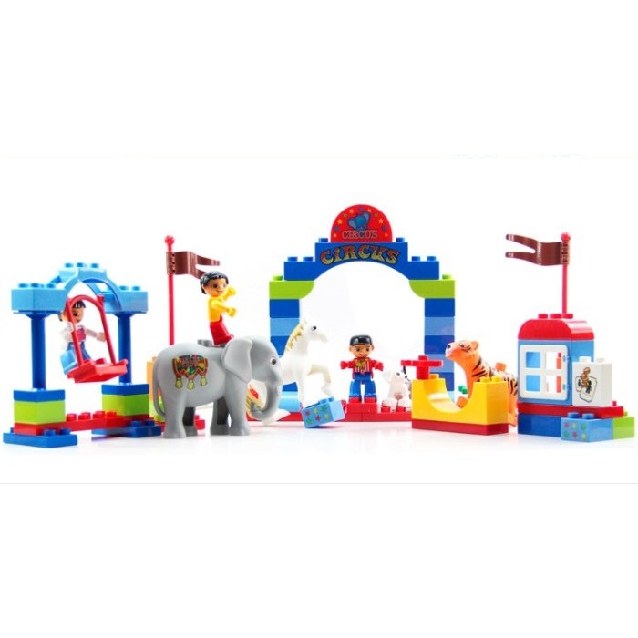 

Sholikha - Lego Duplo Lookalike Circus Mainan Anak Balita Edukasi Block 65 Pcs