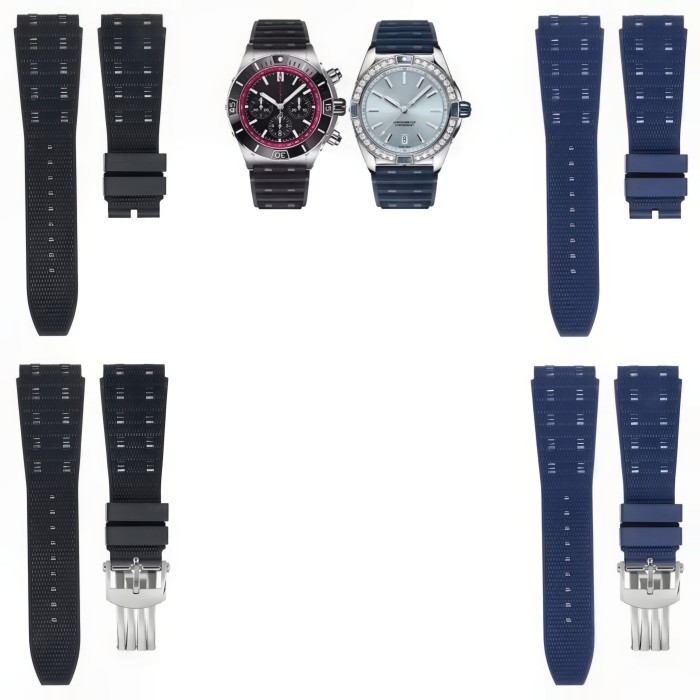 Diskon Tali Jam Tangan 22 Mm Replacement Strap Rubber Breitling Chronomat Fkm 104.22