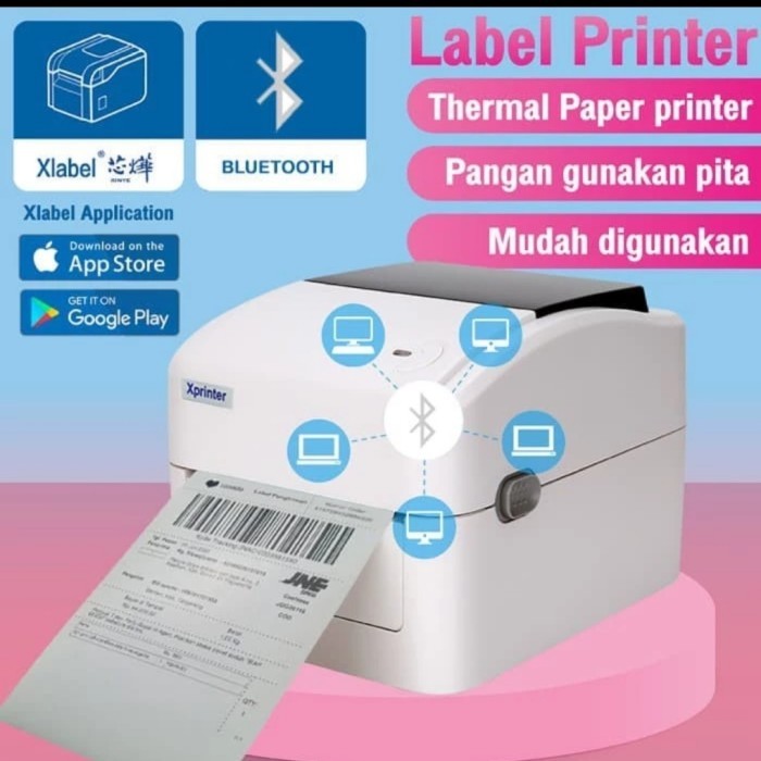 best seller] PRINTER THERMAL 110 MM LABEL PENGIRIMAN BLUETOOTH, USB,