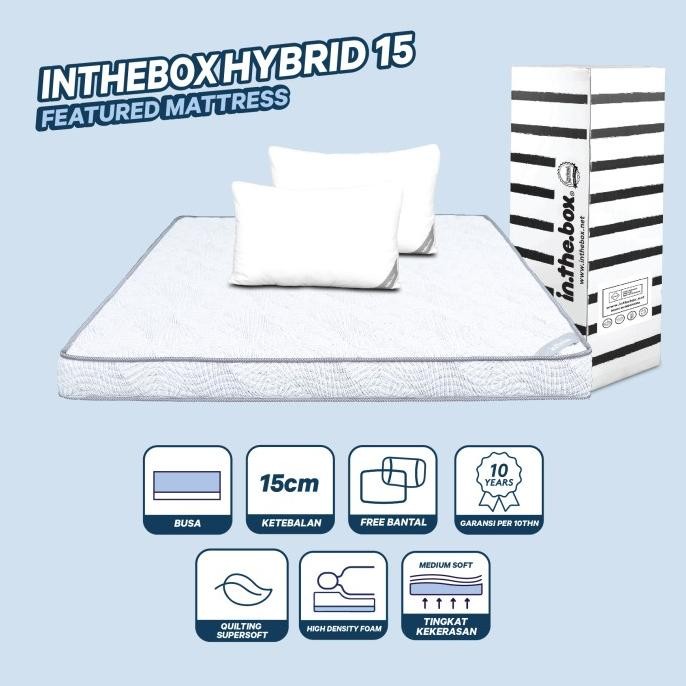 Kasur Busa IN THE BOX HYBRID 15 - FREE Bantal