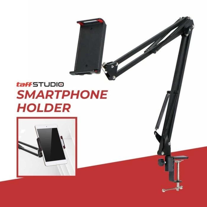 Lazypod Stand Holder Bracket Dudukan Hp Tablet Ipad Jepit Ranjang Meja