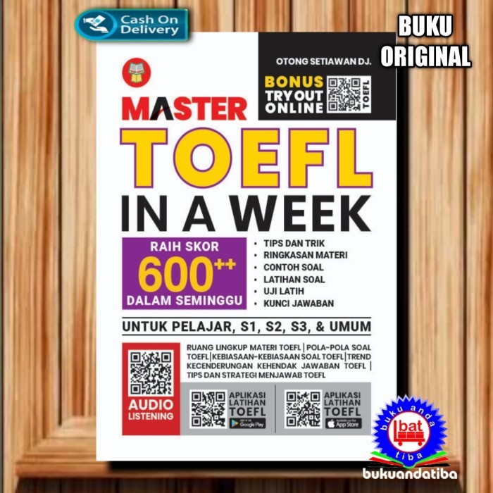 

Catatan Buku Master Toefl In A Week Raih Skor 600 - Otong Setiawan Dj.