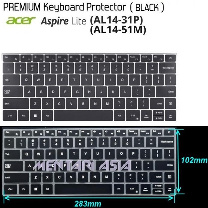 Keyboard Protector ACER Aspire Lite AL14-31P AL14-51M - Premium BLACK