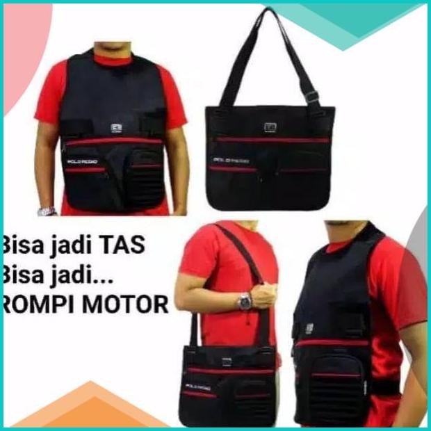 rompi motor serba guna multi fungsi bisa jadikan tas rompi gojek grab
