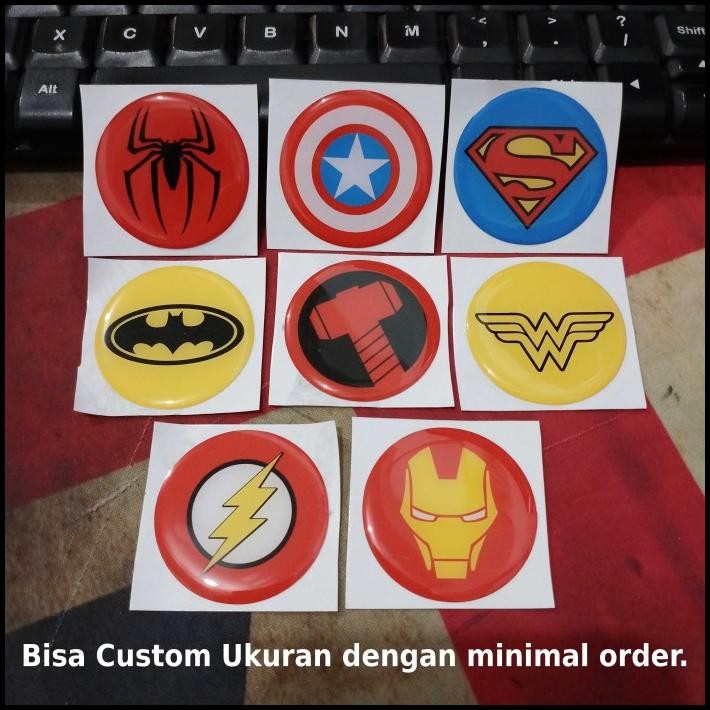 

TERBARU STICKER TIMBUL RESIN SUPERMAN STIKER LYCAL LENTUR 3D LOGO SUPERHERO KECIL SATUAN !!!