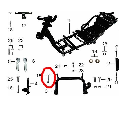 ORGINAL PER STANDAR DUA MOTOR LISTRIK VIAR NEW Q1 / SPRING MAIN STAND E-MOTO NEW Q1