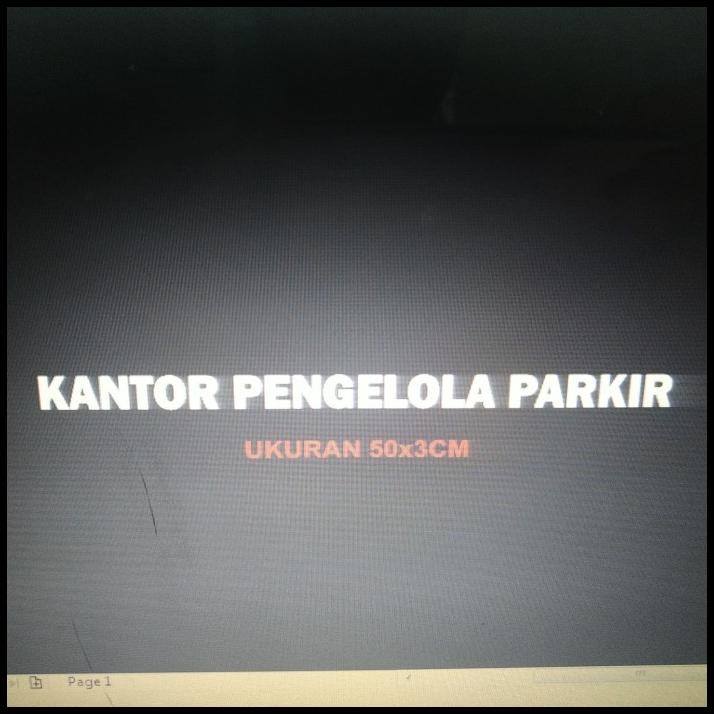 

GRATIS ONGKIR CUSTOM CUTTING STICKER KANTOR PENGELOLA PARKIR 50X3CM !!