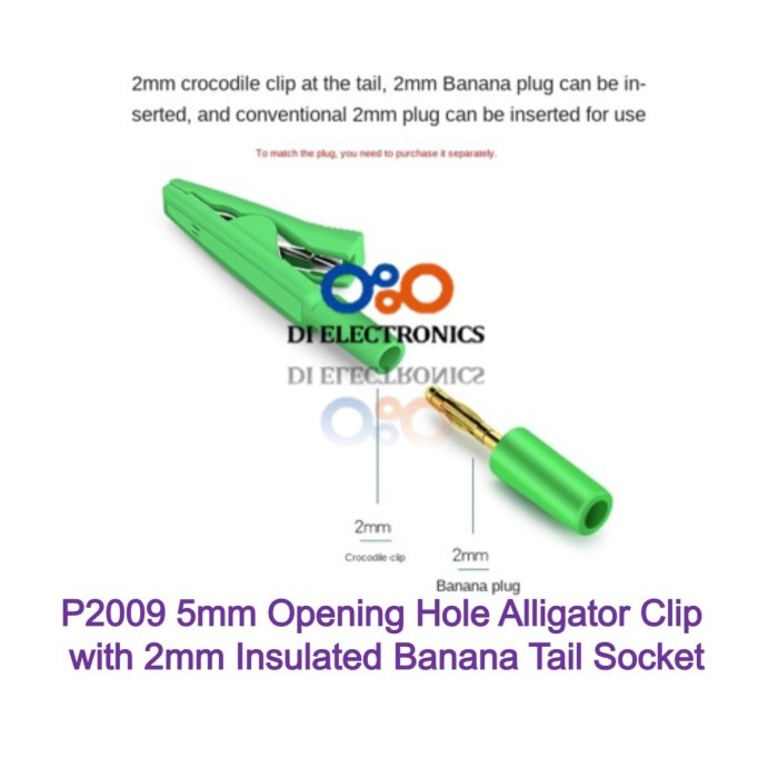 

Best P2009 Capit Buaya Mini Alligator Clip To 2mm Banana Socket length 42mm
