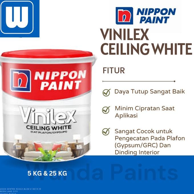 

NIPPON VINILEX CEILING WHITE (25 KG) - CAT PLAFON ORIGINAL