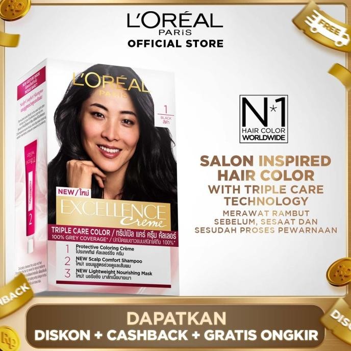 

L'OREAL PARIS EXCELLENCE CRME HAIR COLOR CAT RAMBUT ORIGINAL