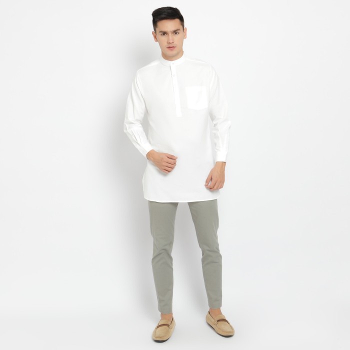 Baju Koko Kurta Pria Salman Toraformen Lengan Panjang Katun