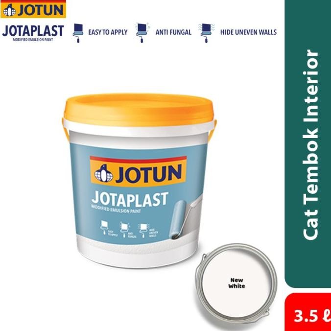 

CAT TEMBOK INTERIOR JOTUN JOTAPLAST NEW WHITE (PUTIH) 3.5 LITER ORIGINAL
