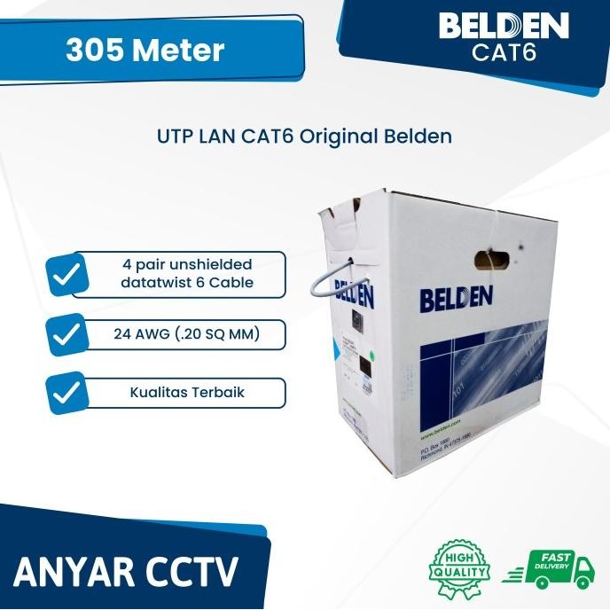 

KHUSUS GOJEK !! KABEL UTP BELDEN CAT6 CAT 6 BELDEN 7814A ORIGINAL 305M ORIGINAL