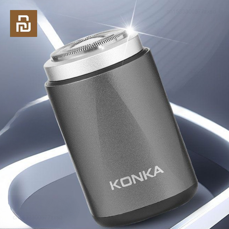 Youpin KONKA Mini Portable Electric Shaver Quick Cleaning Strong High Speed USB Automatic Business